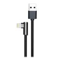 Ampd 90 Degree Gamer USB A to Apple Lightning Cable Black AA-USB-GAMER-LIGHTNING-BLK